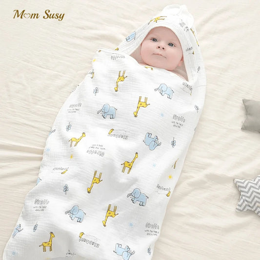 Accappatoio per neonato 100% cotone, con cappuccio