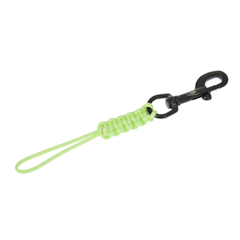 Gancio in acciaio marino, clip con cordino intrecciato anti-smarrimento
