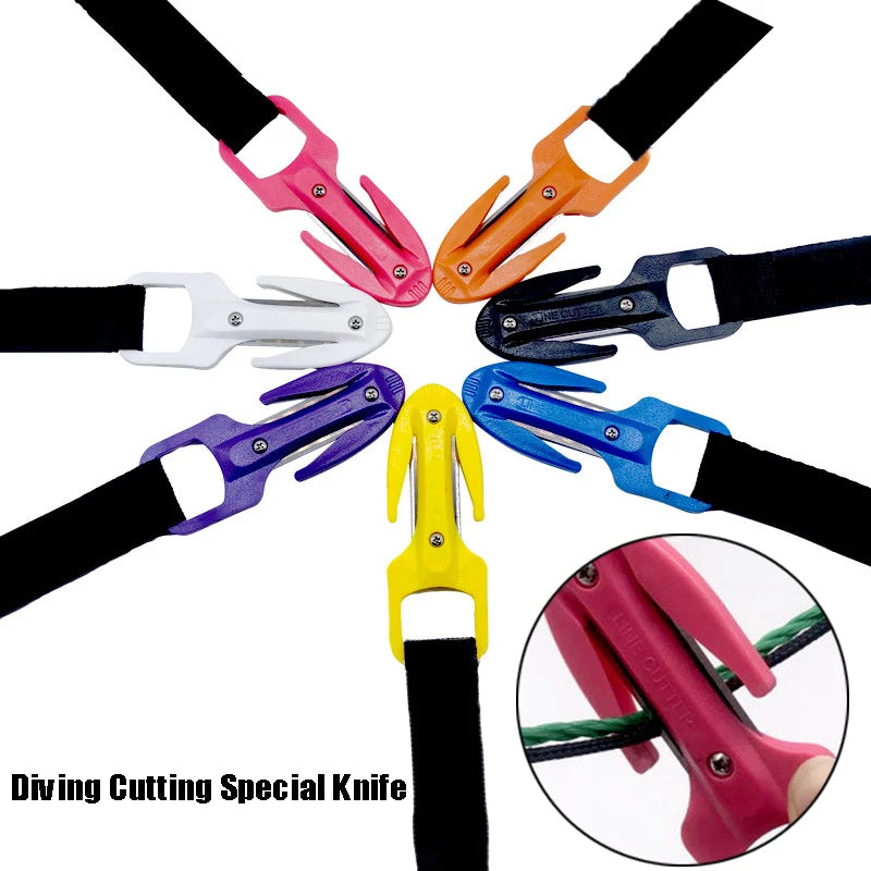 Coltello da sub con lama in acciaio al carbonio, speciale per sagole, reti e elenze