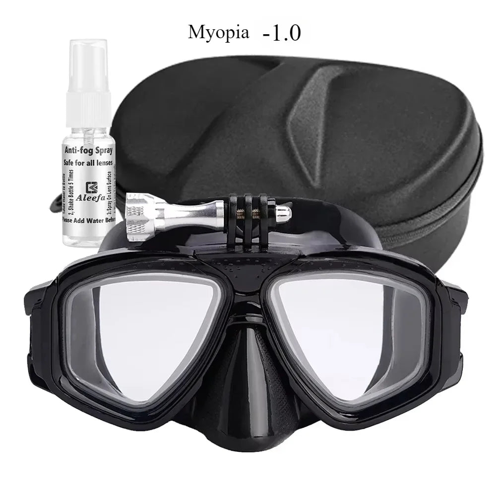 Maschera subacquea 2024 con attacco GoPro e LENTI GRADUATE