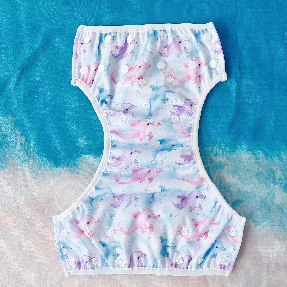 Set 3 pezzi pannolini regolabili da nuoto lavabili in rete per piscina, spiaggia, per bambini e bambine da 0 a 3 anni