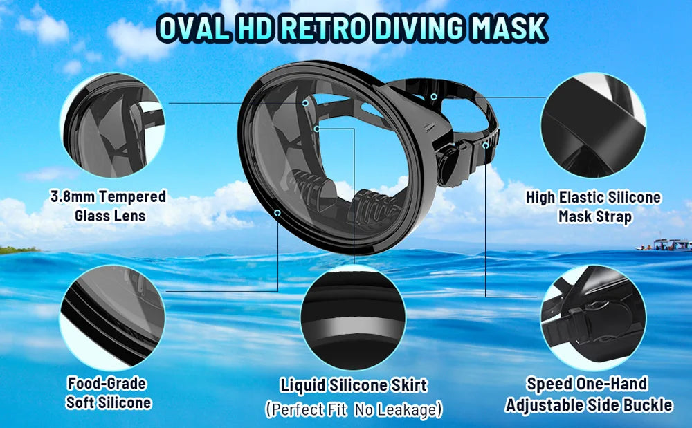 Maschera ad alta visibilità ovale