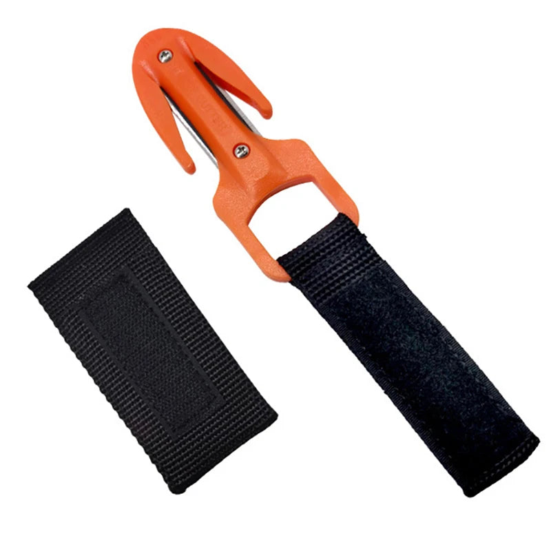 Coltello da sub con lama in acciaio al carbonio, speciale per sagole, reti e elenze