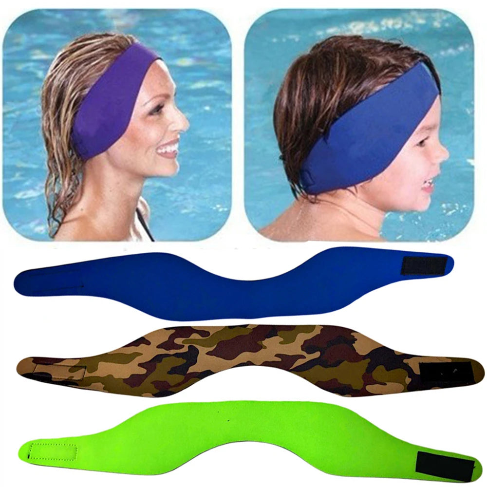 Fascia da nuoto per bambini e adulti, protezione per le orecchie in neoprene