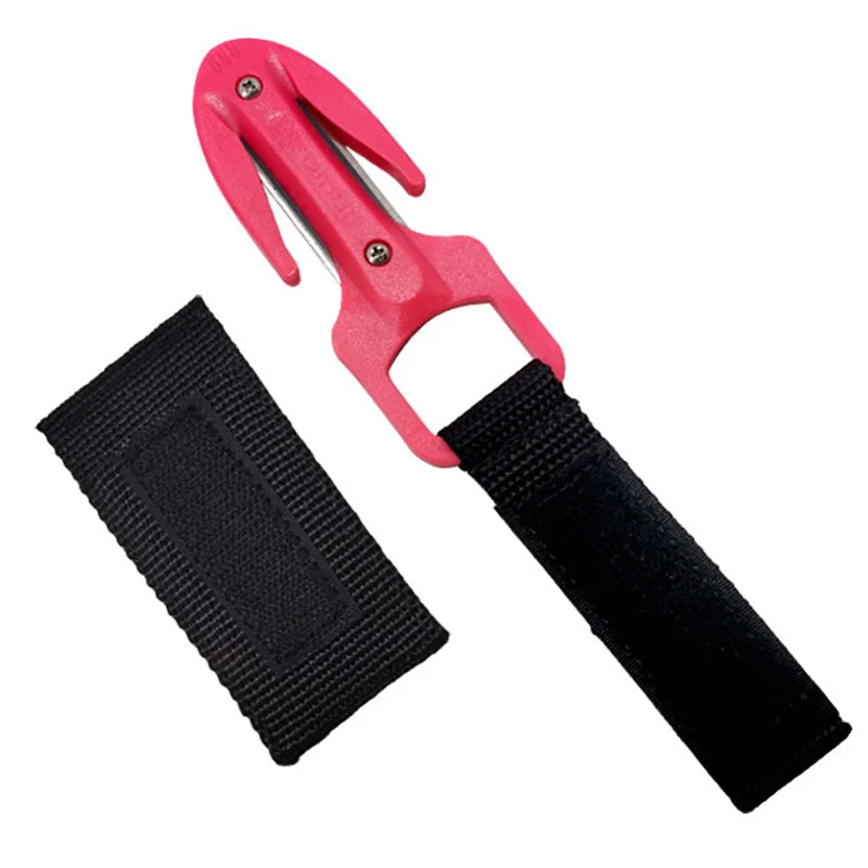 Coltello da sub con lama in acciaio al carbonio, speciale per sagole, reti e elenze