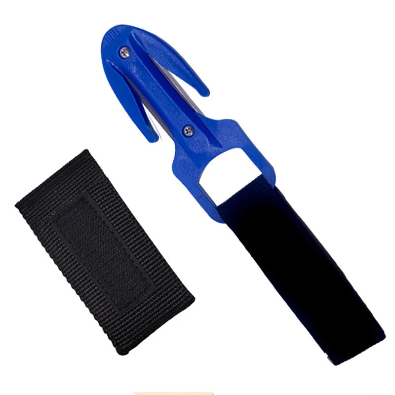 Coltello da sub con lama in acciaio al carbonio, speciale per sagole, reti e elenze