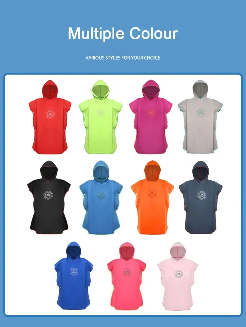 Accappatoio Poncho in Microfibra per Bambini con Cappuccio