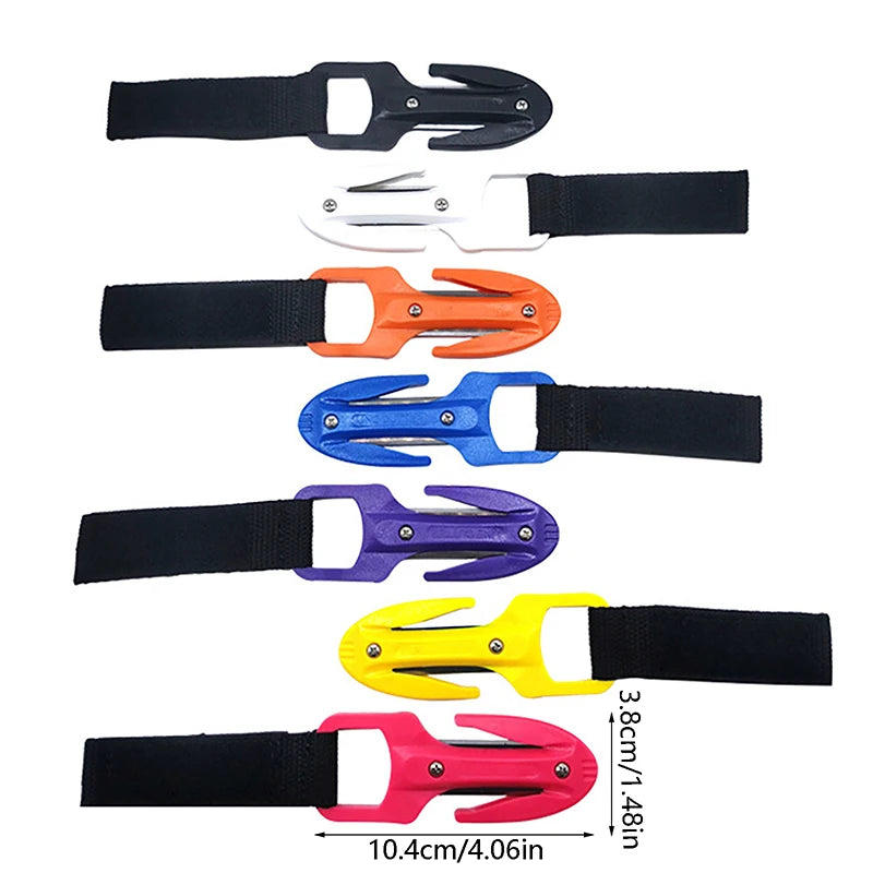 Coltello da sub con lama in acciaio al carbonio, speciale per sagole, reti e elenze