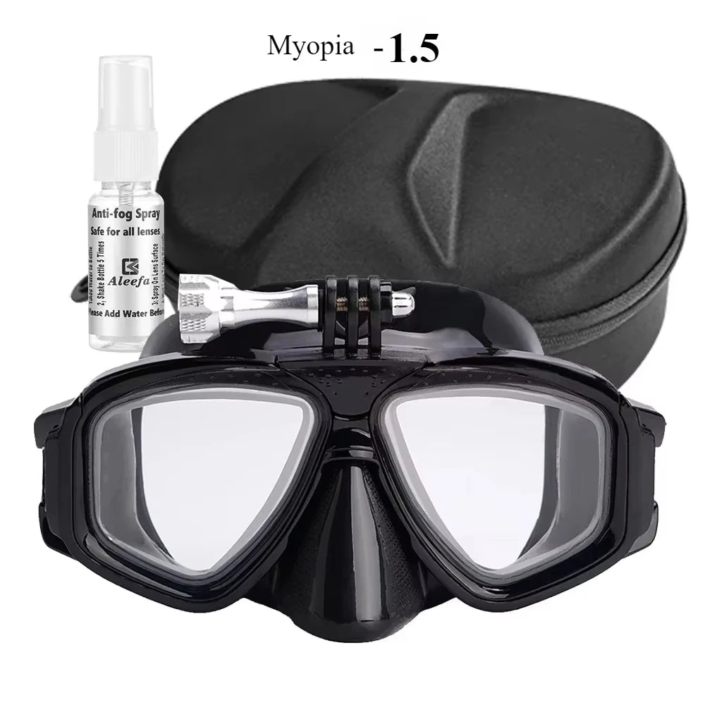 Maschera subacquea 2024 con attacco GoPro e LENTI GRADUATE