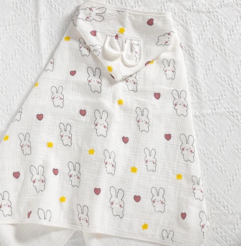 Accappatoio per neonato 100% cotone, con cappuccio