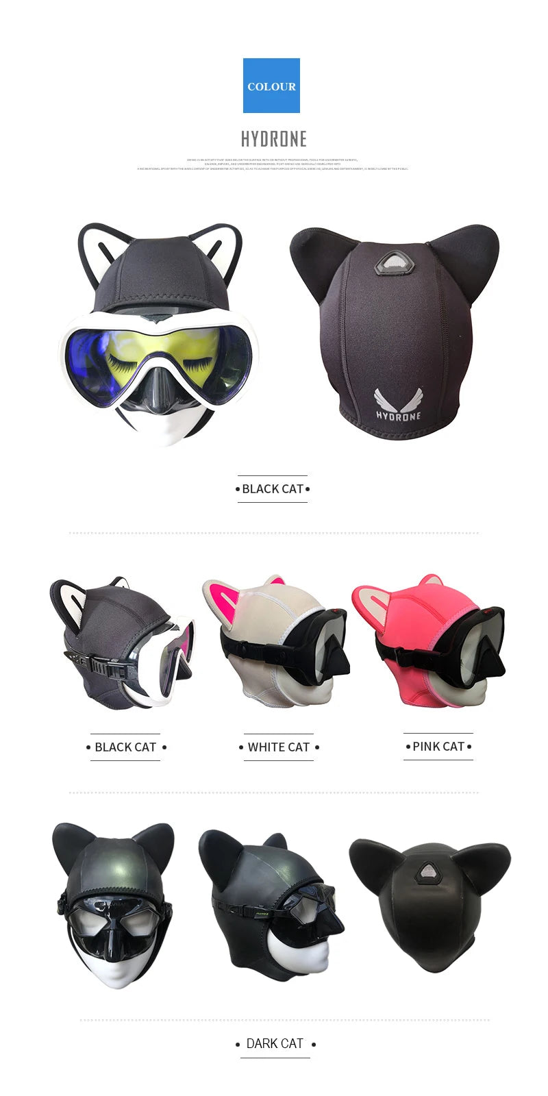 Cappuccio immersioni neoprene 3mm