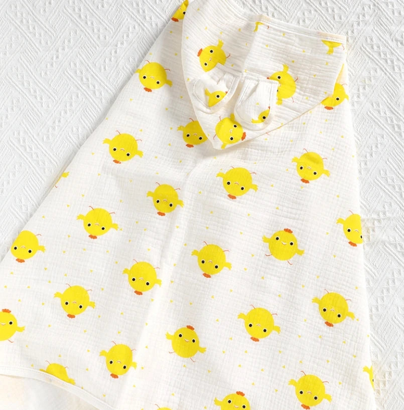 Accappatoio per neonato 100% cotone, con cappuccio