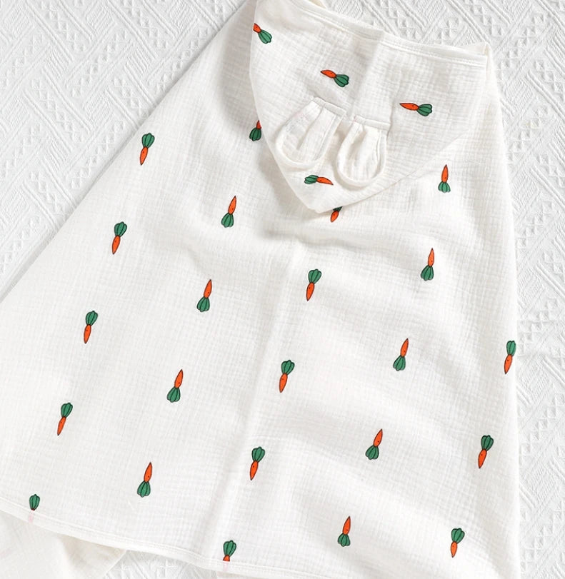 Accappatoio per neonato 100% cotone, con cappuccio