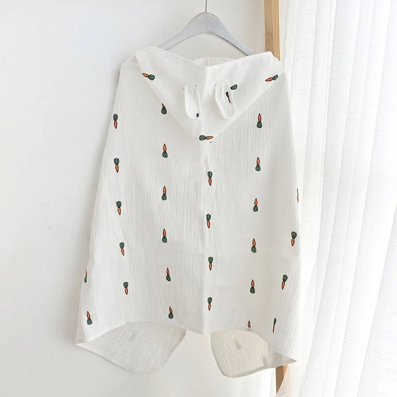 Accappatoio per neonato 100% cotone, con cappuccio