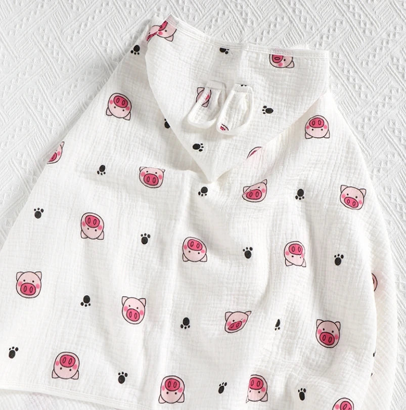 Accappatoio per neonato 100% cotone, con cappuccio