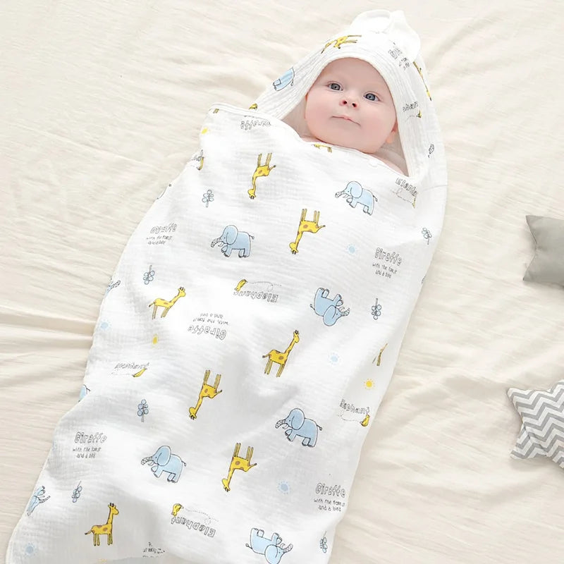 Accappatoio per neonato 100% cotone, con cappuccio