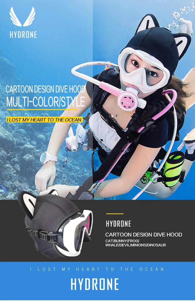 Cappuccio immersioni neoprene 3mm