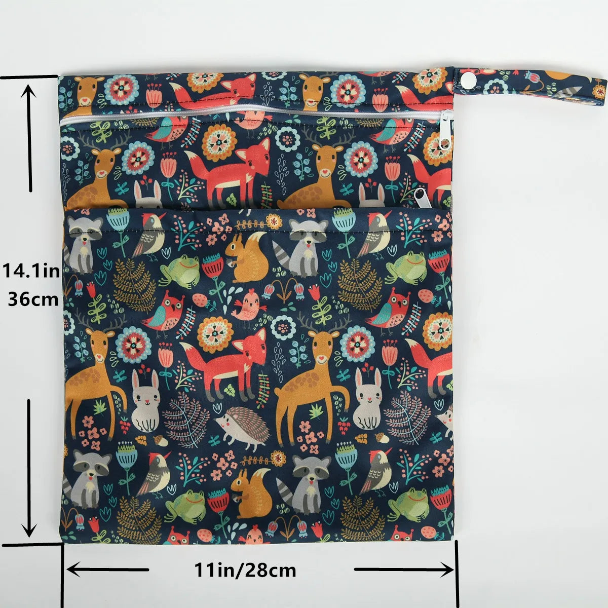 Borsa asciutta e bagnata con due cerniere per pannolini