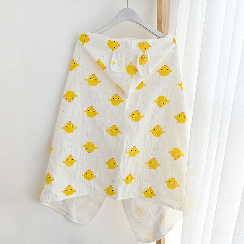 Accappatoio per neonato 100% cotone, con cappuccio