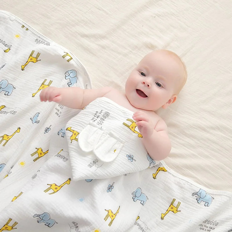 Accappatoio per neonato 100% cotone, con cappuccio