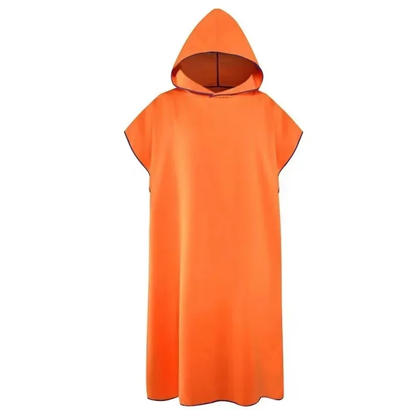 Accappatoio pomncho in microfibra con cappuccio