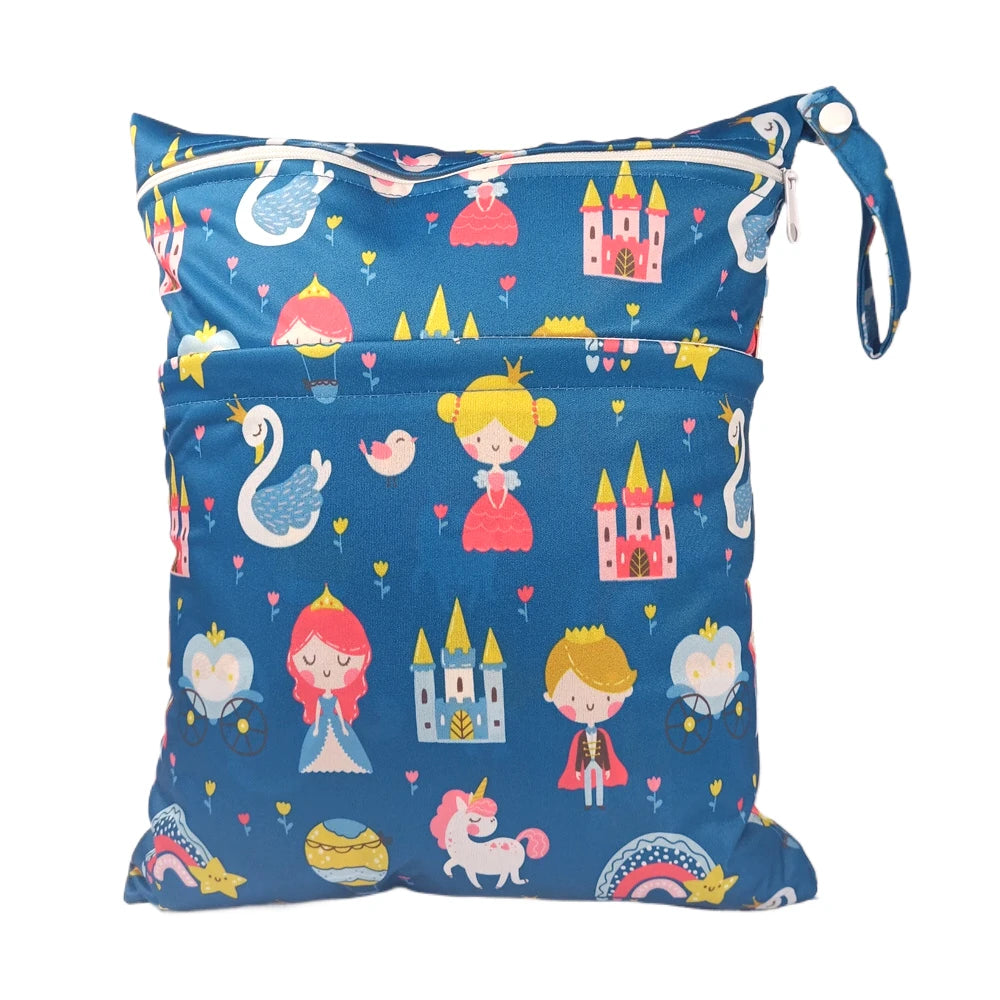 Borsa asciutta e bagnata con due cerniere per pannolini