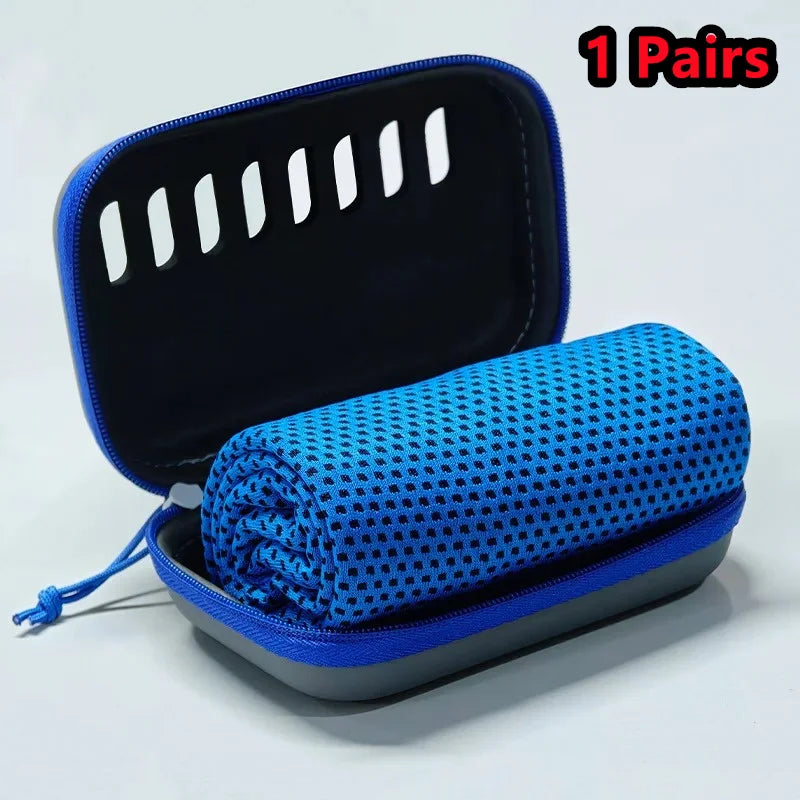 Asciugamano in microfibra con custodia in EVA compatti