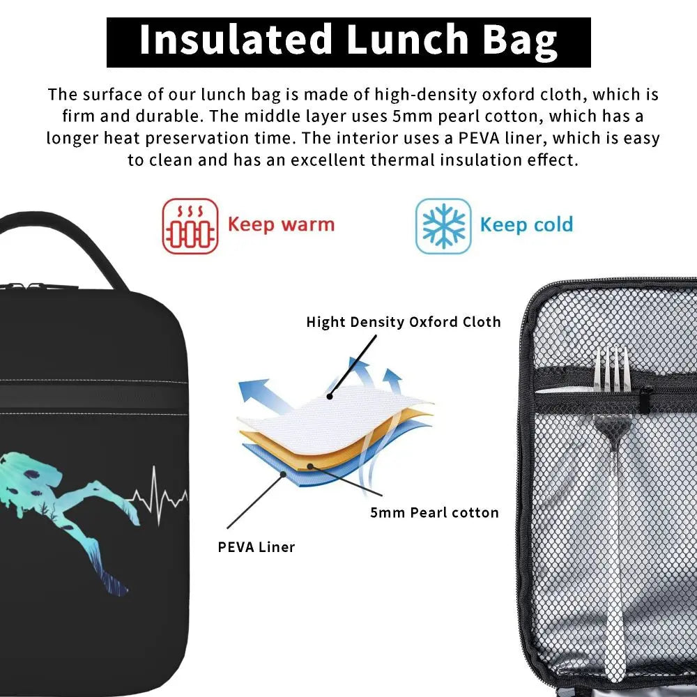 Borsa termica per il pranzo per sub, multifunzione, con isolamento termico.