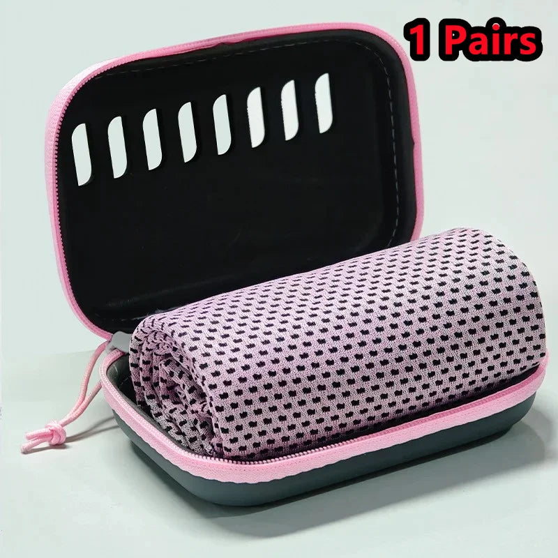 Asciugamano in microfibra con custodia in EVA compatti