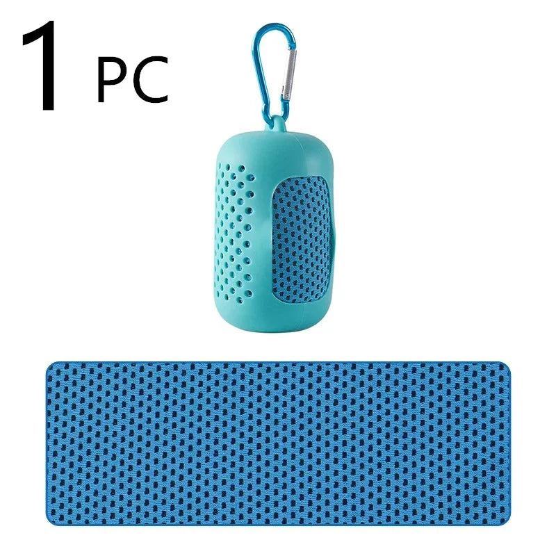 Asciugamano in microfibra con custodia in silicone