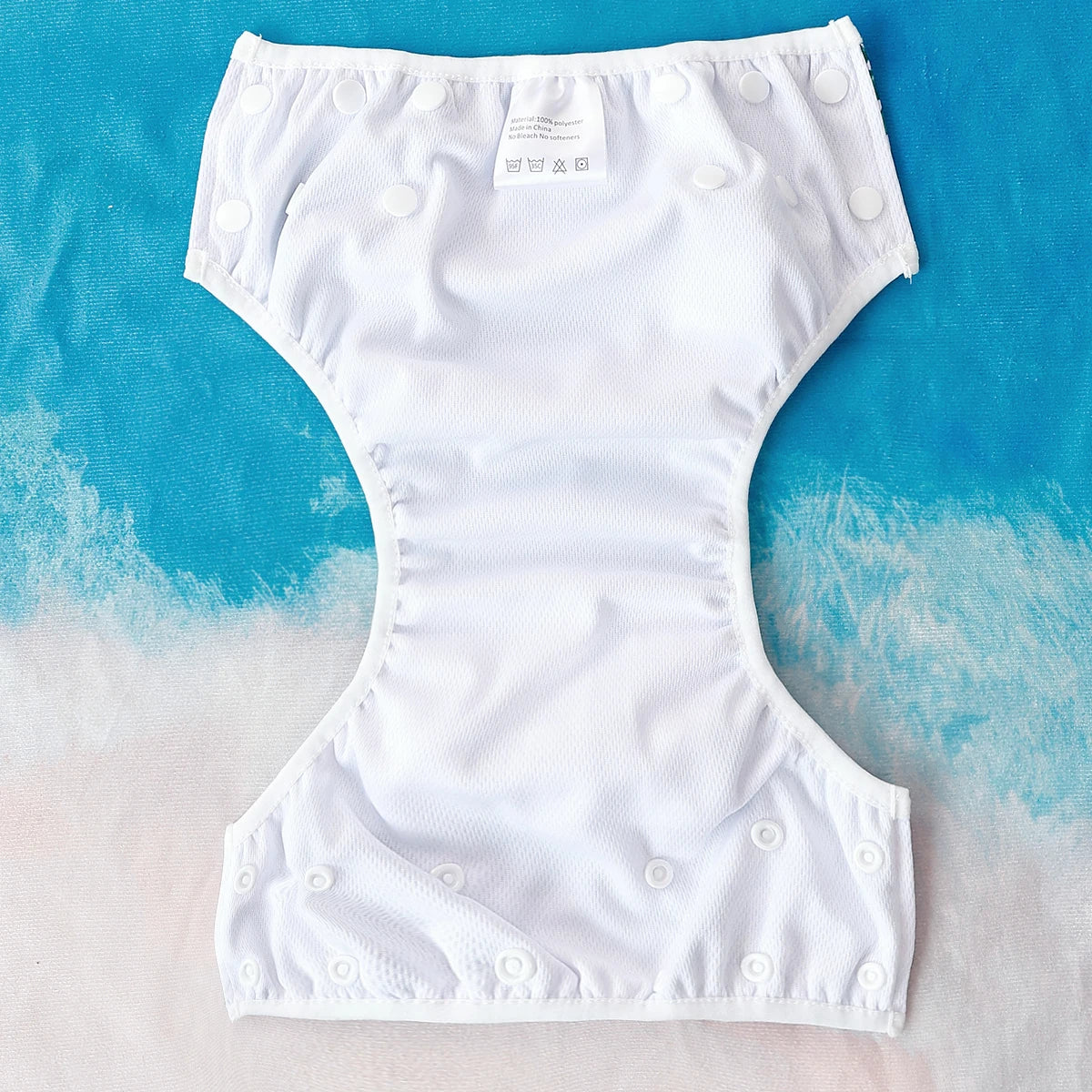 Set 3 pezzi pannolini regolabili da nuoto lavabili in rete per piscina, spiaggia, per bambini e bambine da 0 a 3 anni