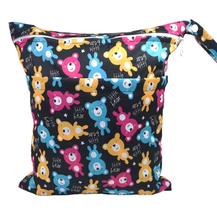 Borsa asciutta e bagnata con due cerniere per pannolini