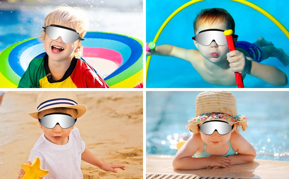 Mascherina da nuoto polarizzata per bambini dai 4 ai 16 anni
