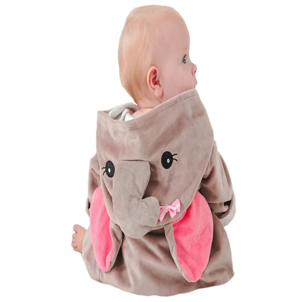 Accappatoio per neonato con cappuccio, in spugna