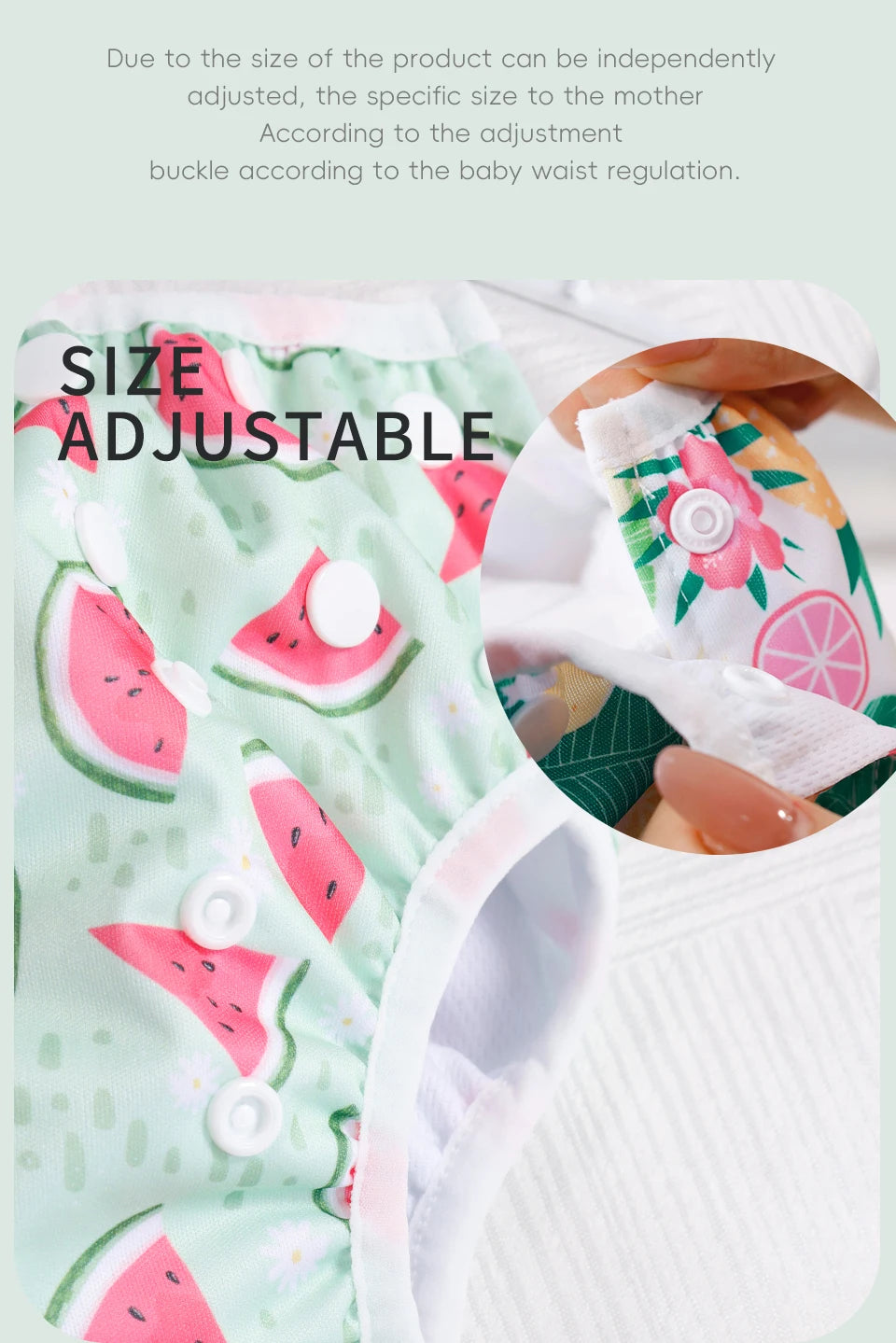 Set 3 pezzi pannolini regolabili da nuoto lavabili in rete per piscina, spiaggia, per bambini e bambine da 0 a 3 anni