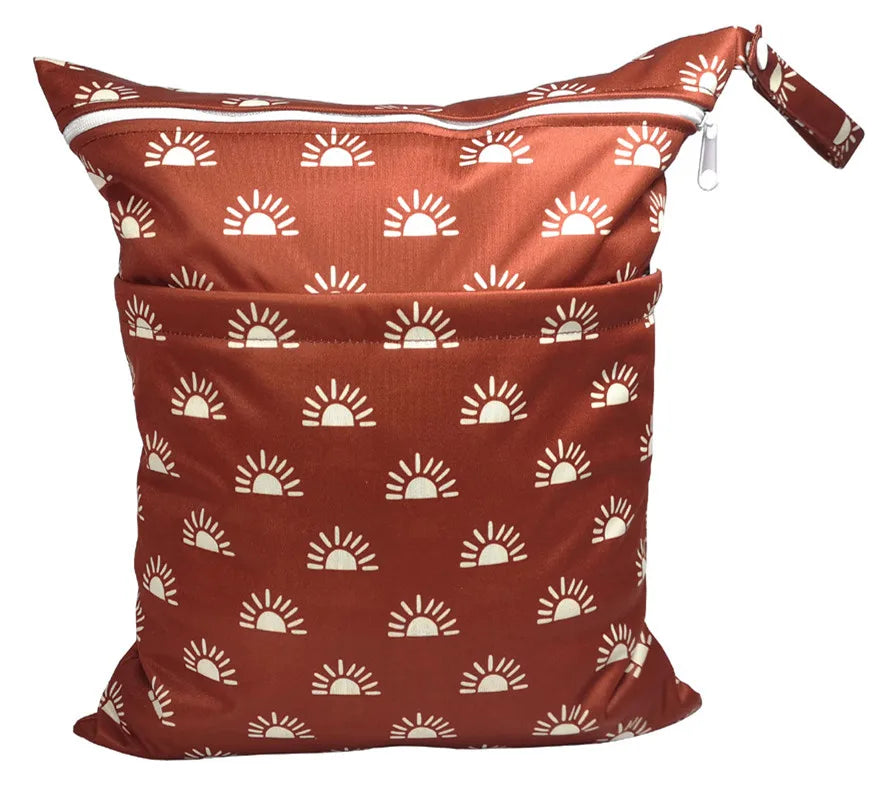 Borsa asciutta e bagnata con due cerniere per pannolini