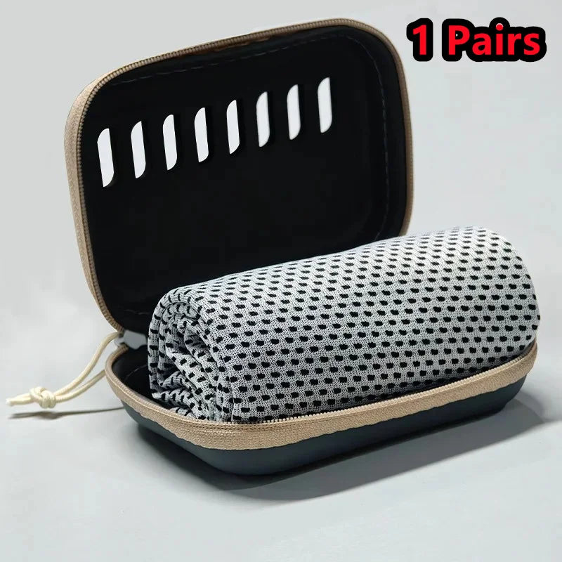 Asciugamano in microfibra con custodia in EVA compatti