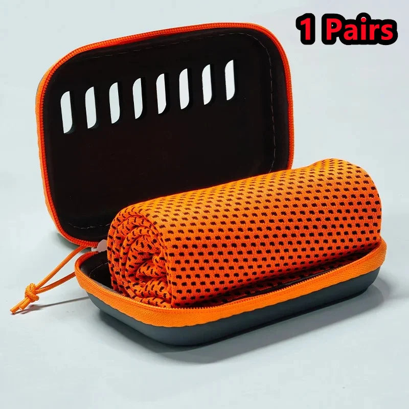 Asciugamano in microfibra con custodia in EVA compatti