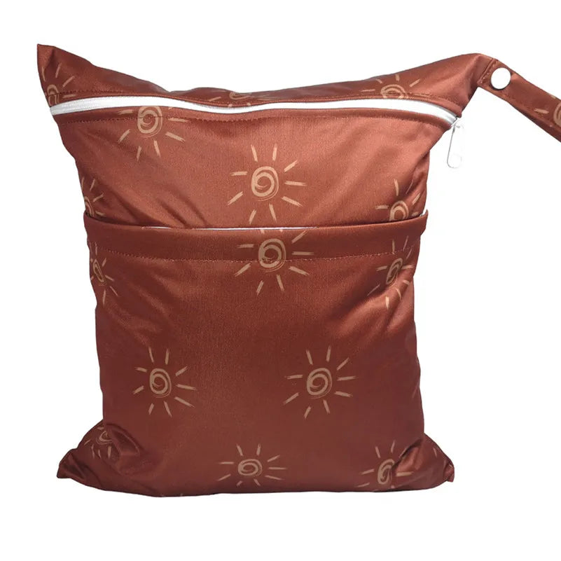 Borsa asciutta e bagnata con due cerniere per pannolini