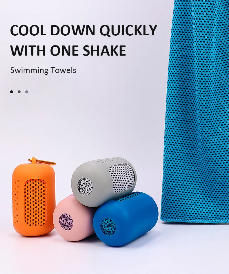 Asciugamano in microfibra con custodia in silicone