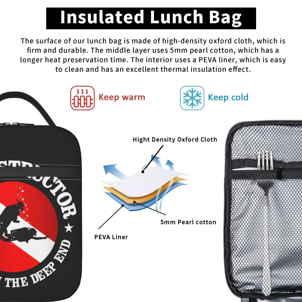 Borsa termica per il pranzo per sub, multifunzione, con isolamento termico.