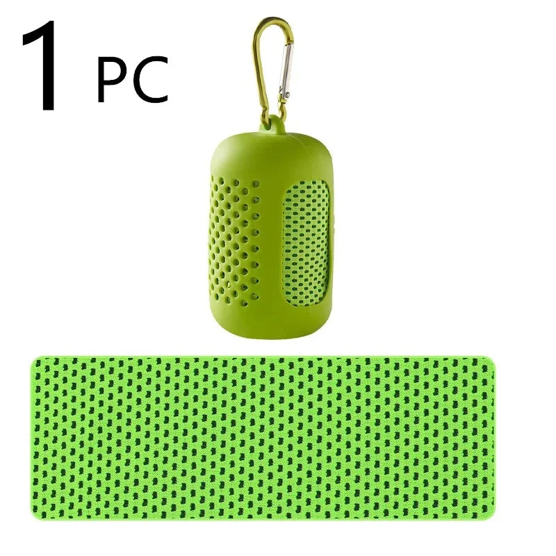 Asciugamano in microfibra con custodia in silicone