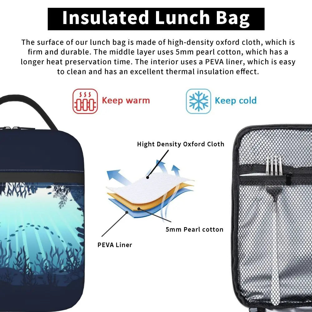 Borsa termica per il pranzo per sub, multifunzione, con isolamento termico.