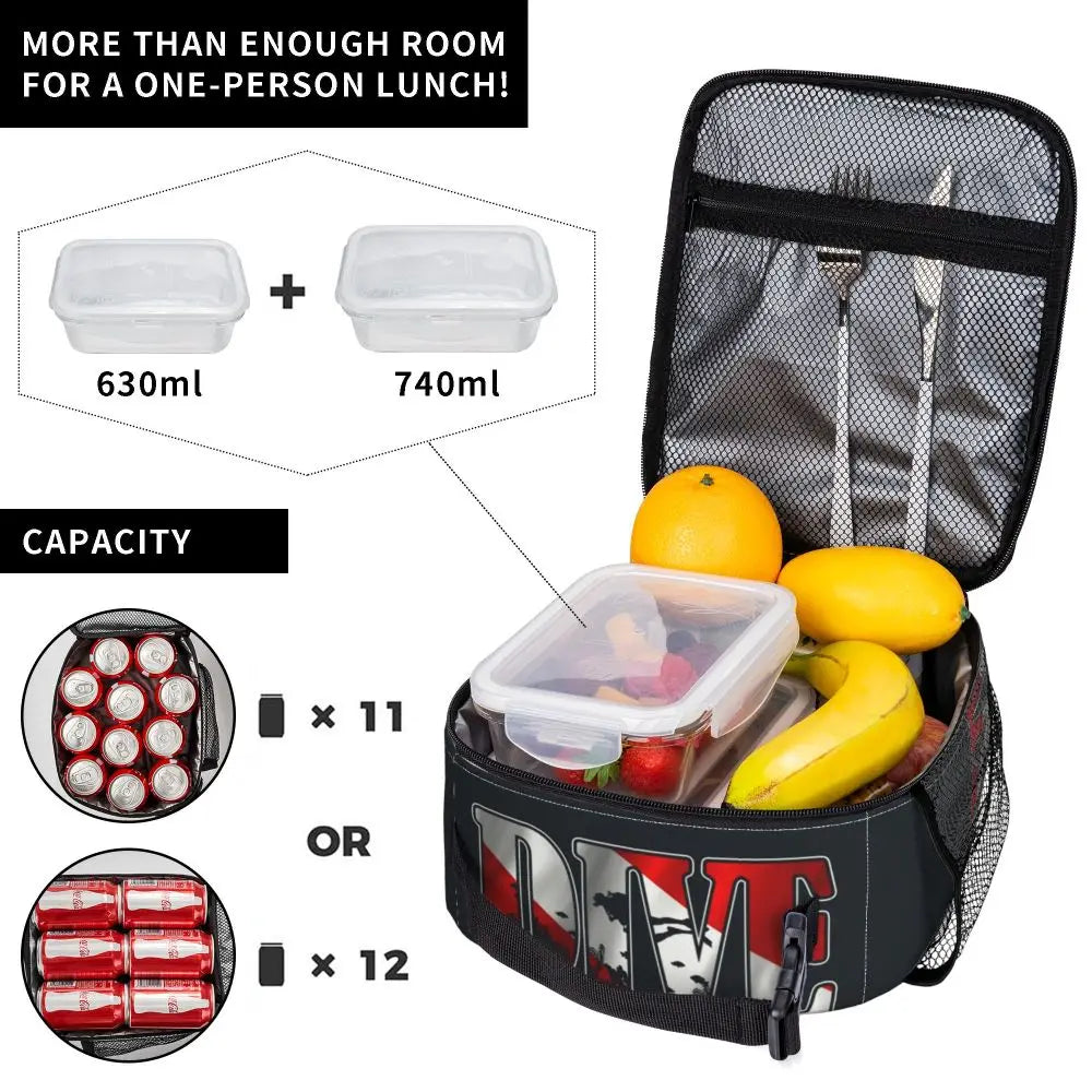 Borsa termica per il pranzo per sub, multifunzione, con isolamento termico.