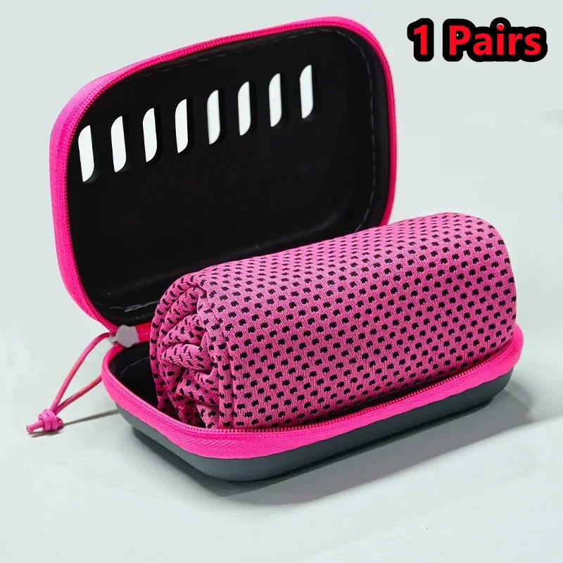 Asciugamano in microfibra con custodia in EVA compatti