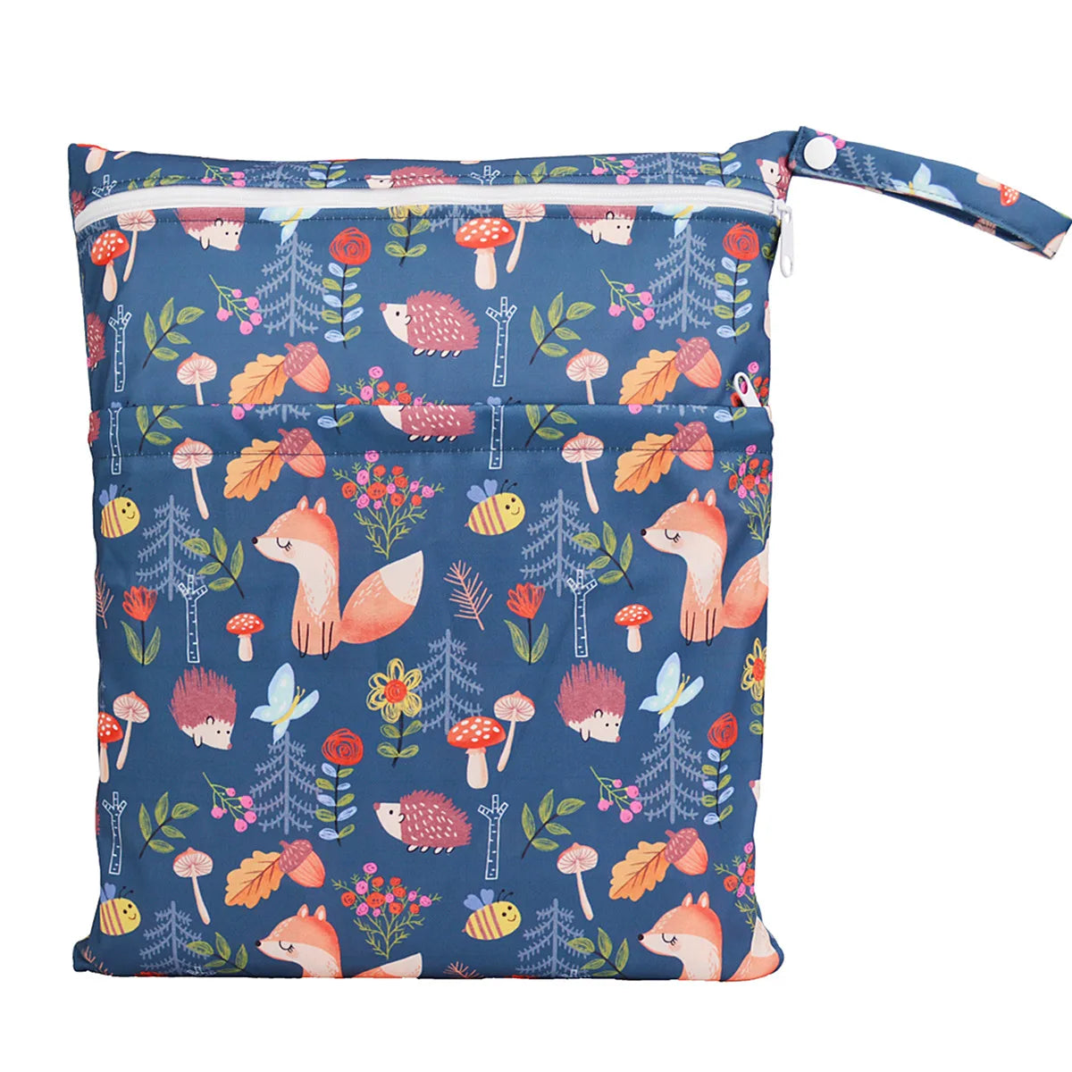 Borsa asciutta e bagnata con due cerniere per pannolini