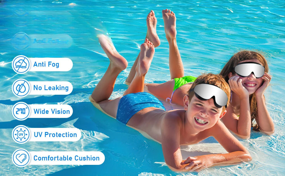 Mascherina da nuoto polarizzata per bambini dai 4 ai 16 anni