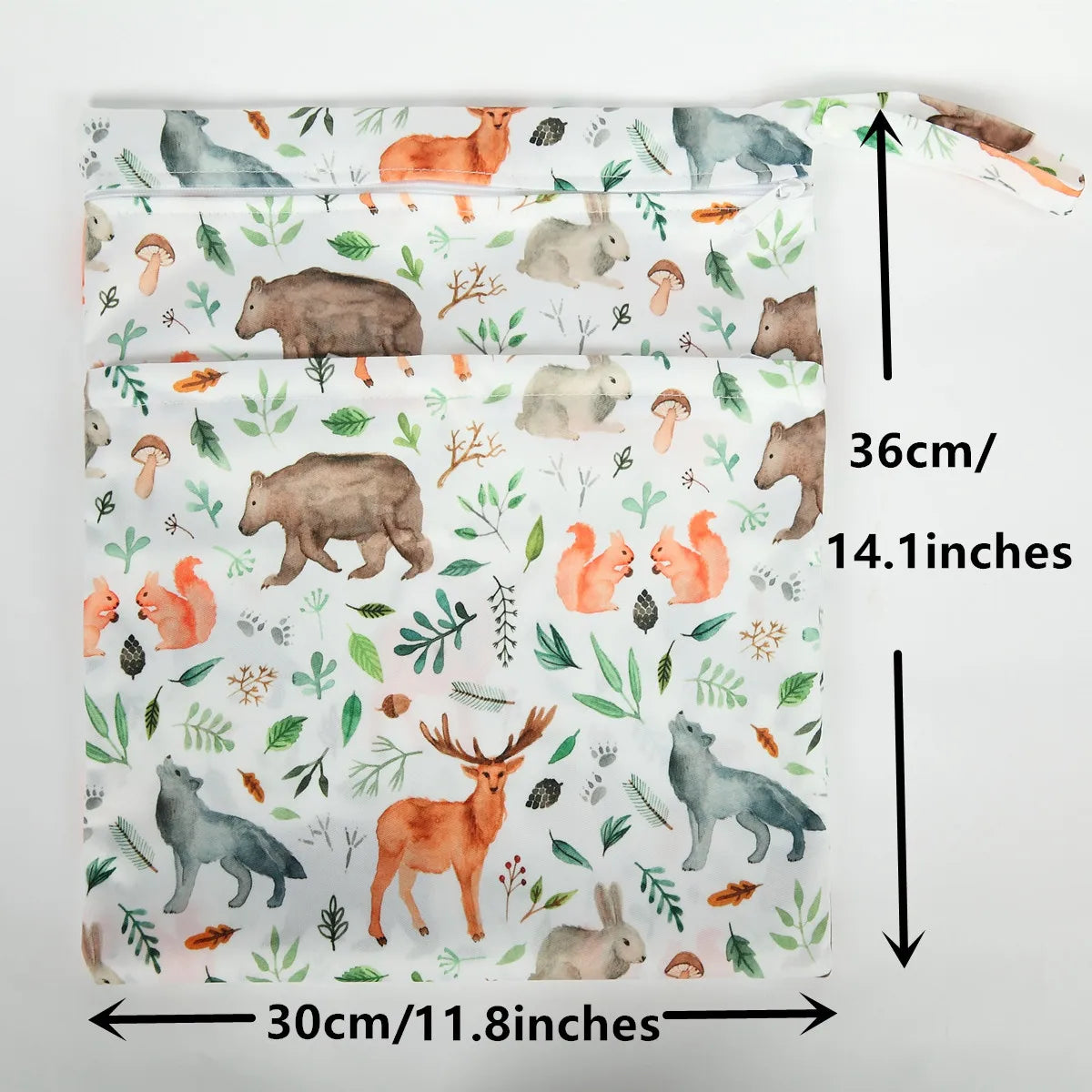 Borsa asciutta e bagnata con due cerniere per pannolini