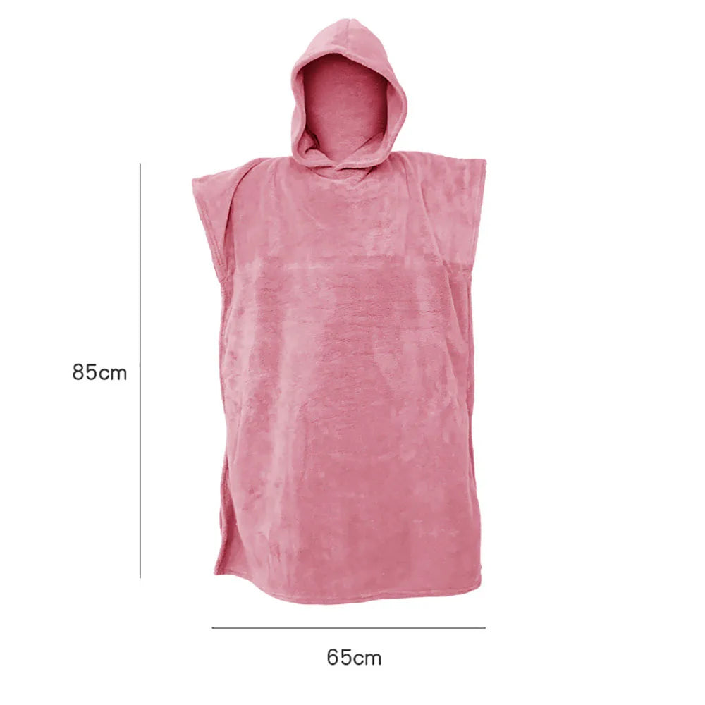 Accappatoio Poncho in microfibra con cappuccio e tasca per bambini
