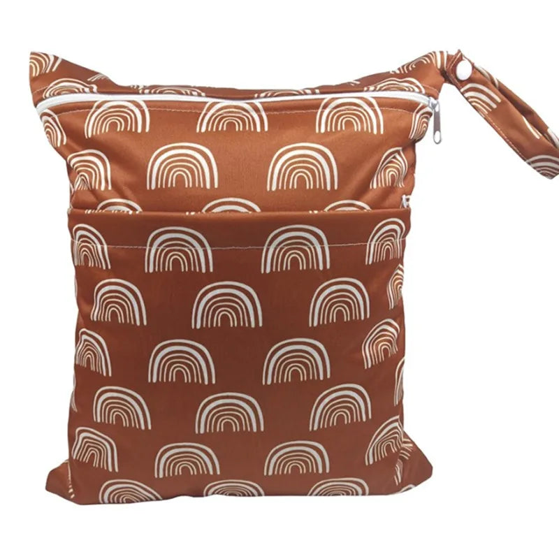 Borsa asciutta e bagnata con due cerniere per pannolini